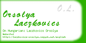 orsolya laczkovics business card